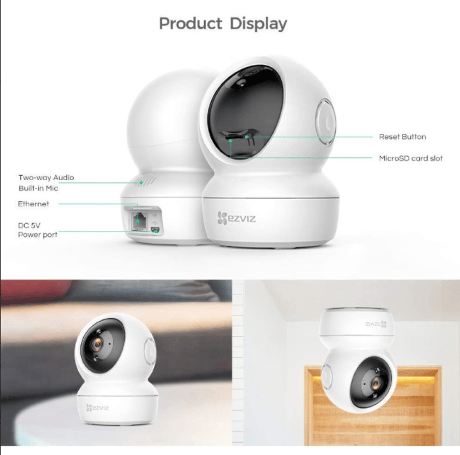 ezviz كاميرا مراقبة جودة 4K متحركة  CS-H6c - احدث الحلول للأنظمة