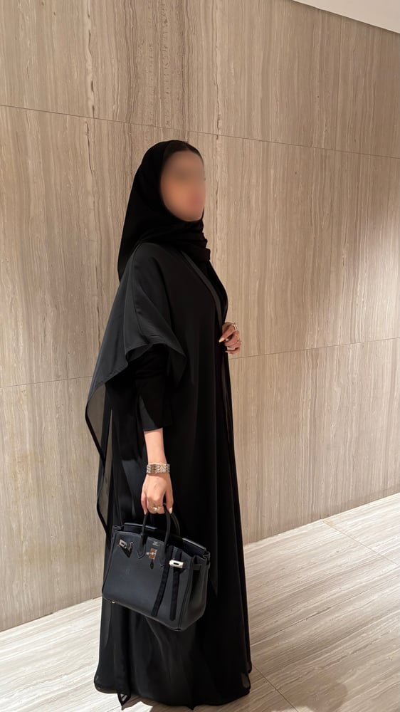 عباية كلوش بلاك بيري مع شيفون أسود B16