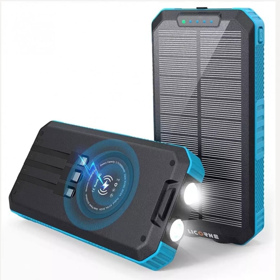 شاحن متنقل السعة 30000mAh يشحن 5أجهزة في وقت واحد + شحن لاسلكي