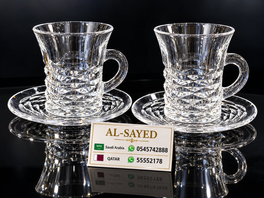 بيالات كريستال سوليتير  ٦ قطعه