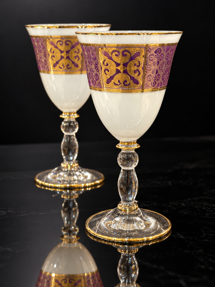 European crystal glasses, 6 pieces