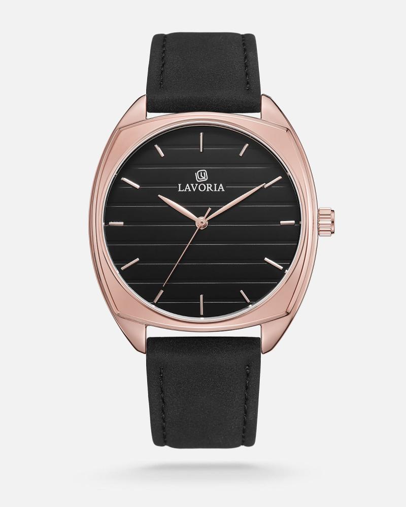 Men's leather watch with a classic design