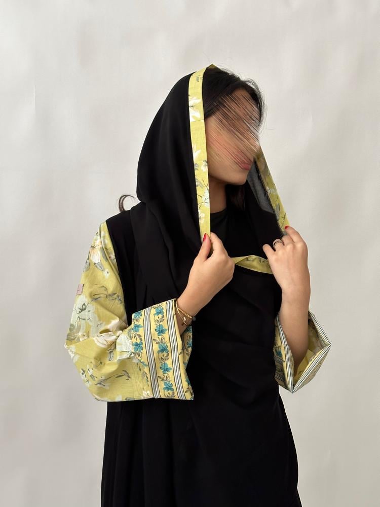 A48- Abaya with Indian fine cotton