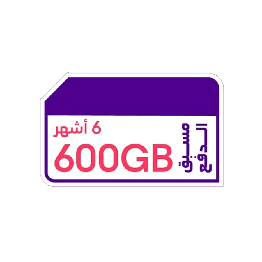 شريحة 600 جيجا / 6 أشهر