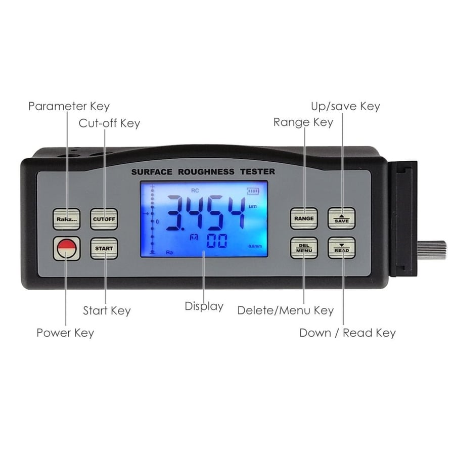 SRT-6210 Digital Surface Roughness Tester (Ra, Rz, Rq, Rt).