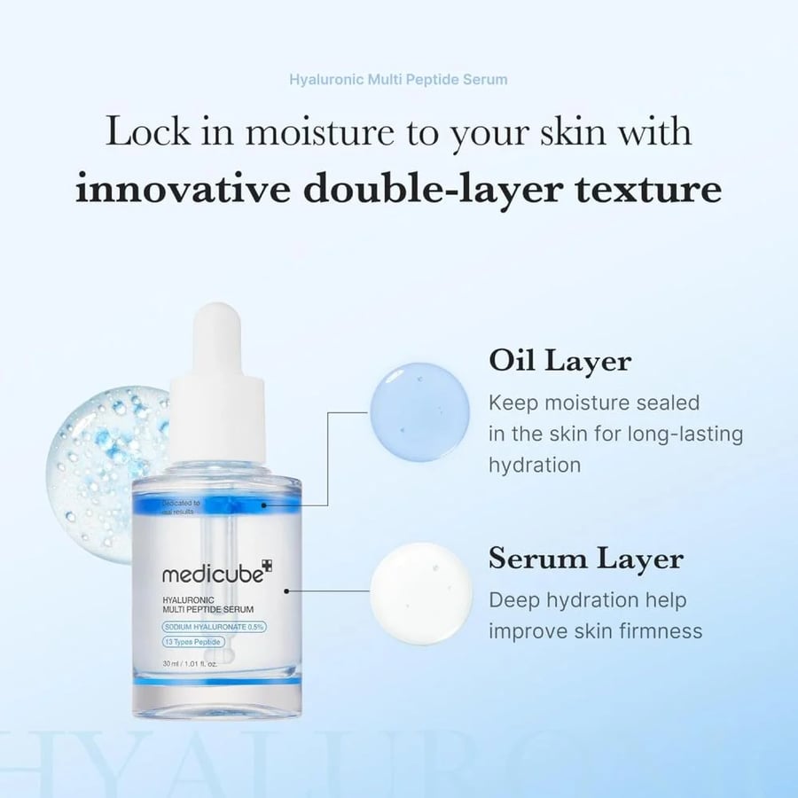 سيروم ميديكيوب بالهيالورونيك أسيد والببتيدات المتعددة لترطيب وشدّ البشرة Medicube Hyaluronic Multi Peptide Serum