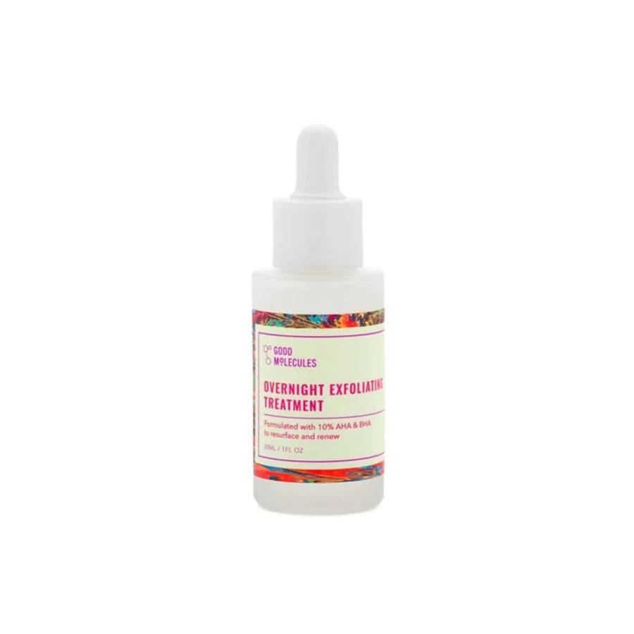 سيروم التقشير الليلي Good Molecules AHA + BHA 10% لتجديد البشرة 30 مل
