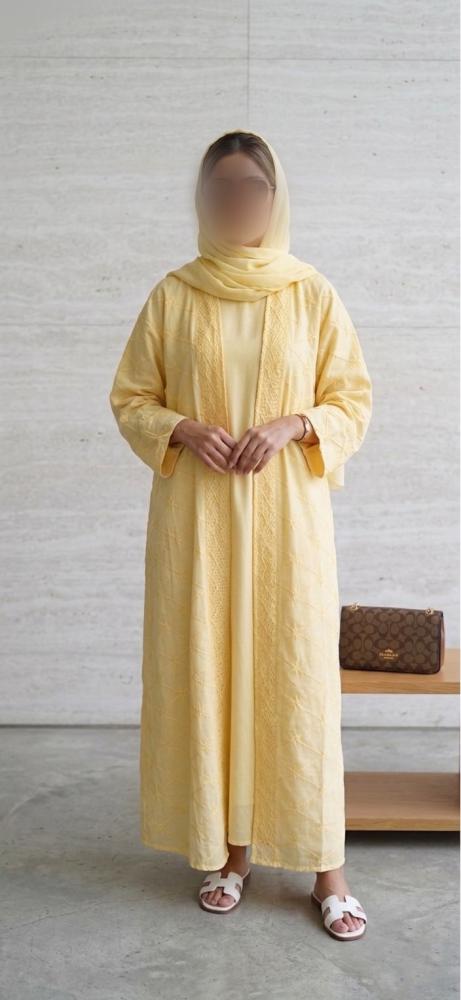 عباية الصيف (عباية +فستان +طرحة)