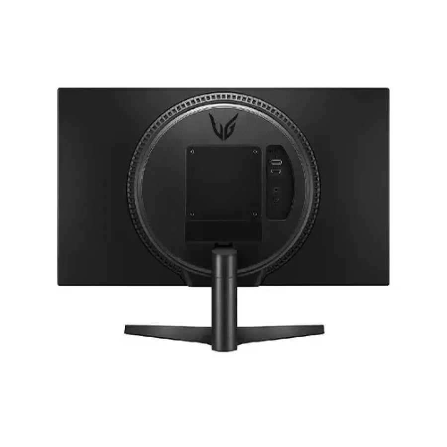 الجهة الخلفية لشاشة LG UltraGear 24GS60F-B مع الحامل الأسود