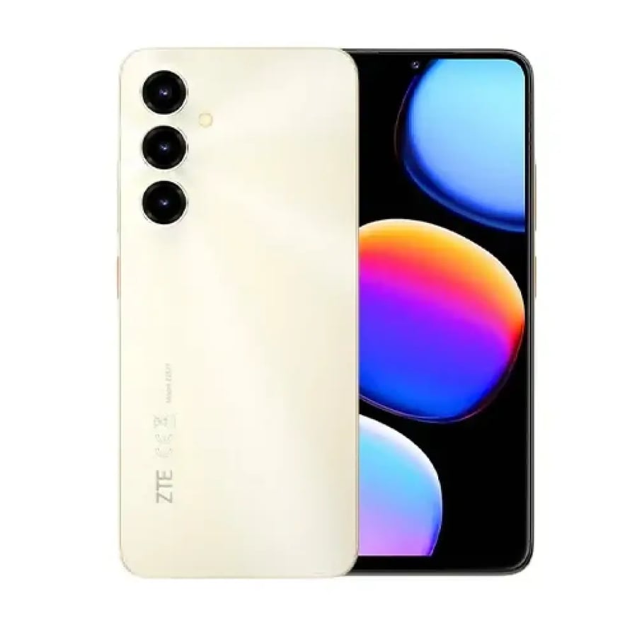 جوال ZTE V80 Max باللون الذهبي من الأمام والخلف