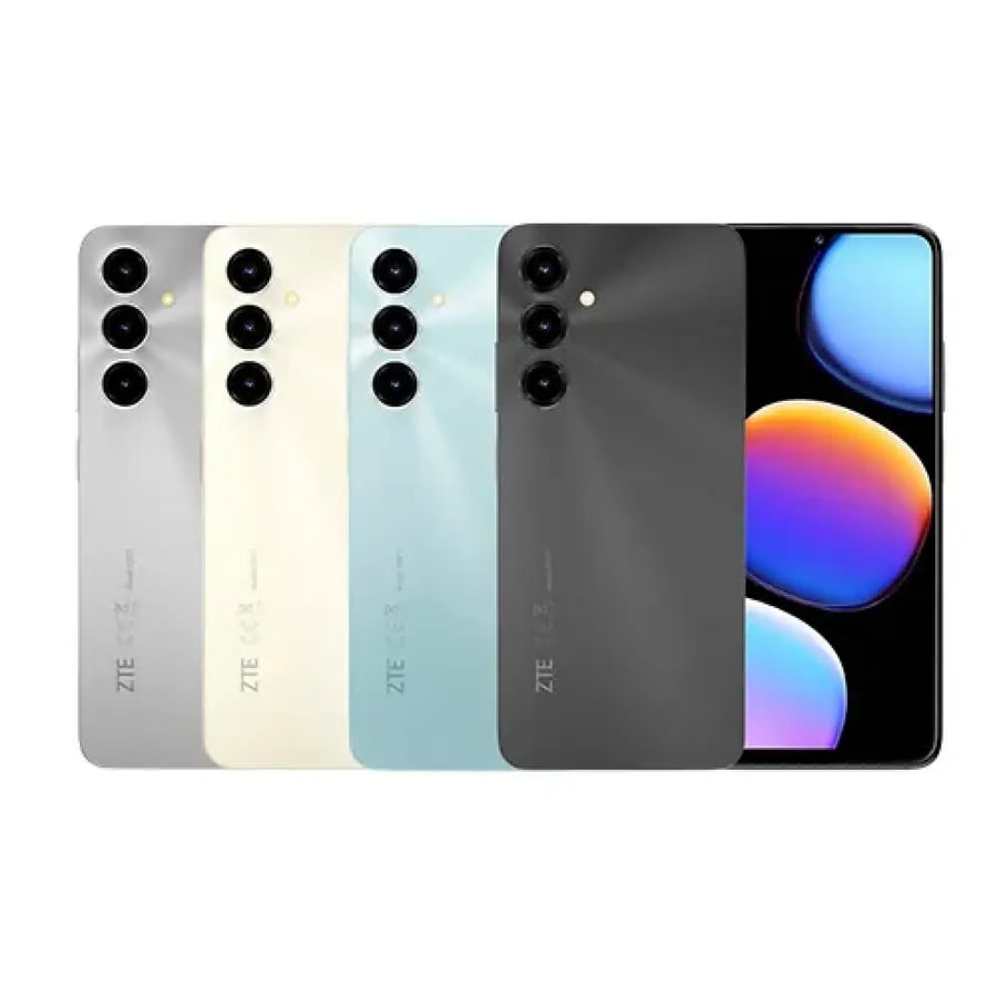 جوال ZTE V80 Max بالألوان الفضي والذهبي والسماوي والأسود