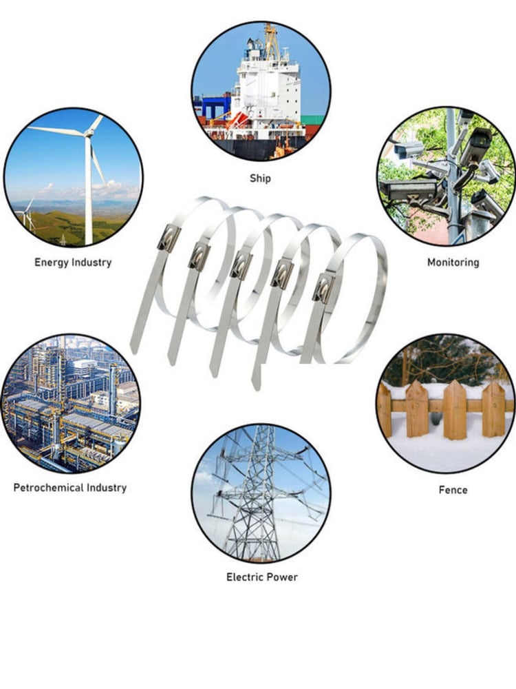 أربطة أسلاك ذاتية القفل 4.6 × 400 مم – 100 قطعة
