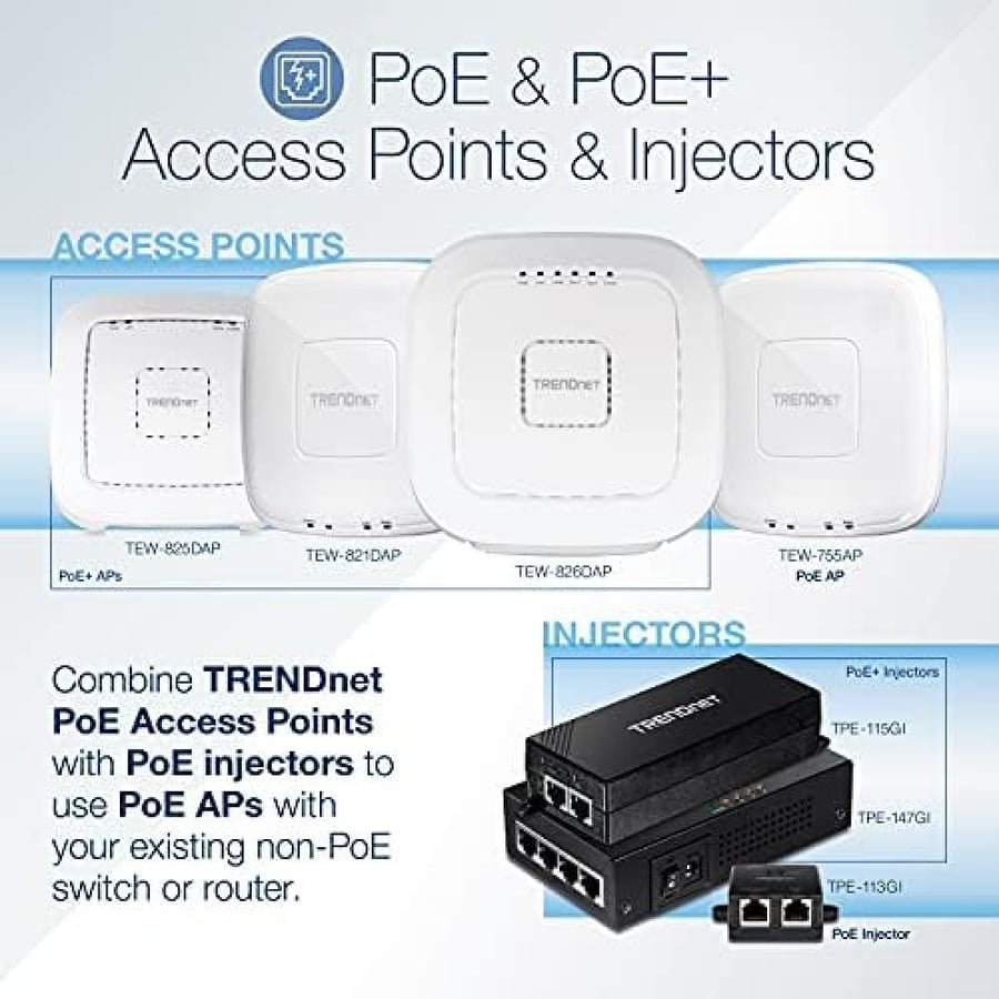 TRENDnet N300 Wireless PoE Access Point with Software Controller, Gigabit, AP, Client - TEW-755AP
