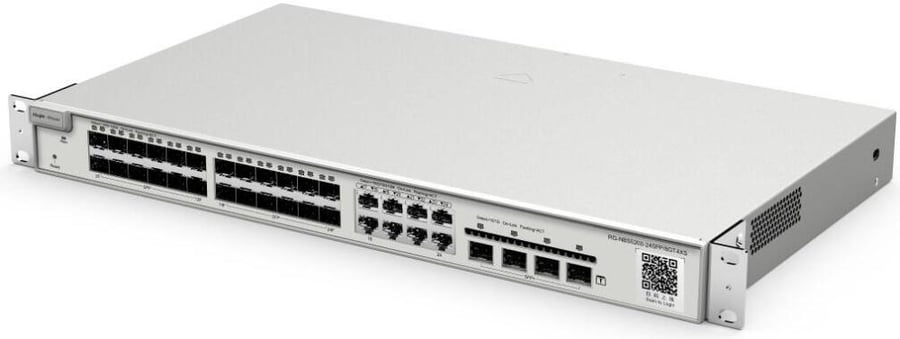 Ruijie RG-NBS5200-24SFP/8GT4XS, 24-port Gigabit Layer 3 Non-PoE Switch, Fixed 10G Up L3 Switch, 196Gbps Switching Capacity, 96Mpps Forwarding Rate, Link Aggregation | RG-NBS5200-24SFP/8GT4XS
