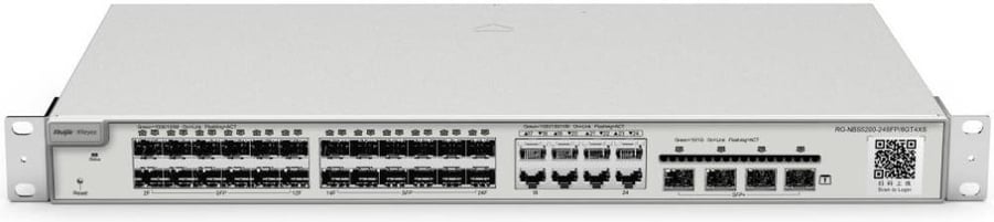 Ruijie RG-NBS5200-24SFP/8GT4XS, 24-port Gigabit Layer 3 Non-PoE Switch, Fixed 10G Up L3 Switch, 196Gbps Switching Capacity, 96Mpps Forwarding Rate, Link Aggregation | RG-NBS5200-24SFP/8GT4XS