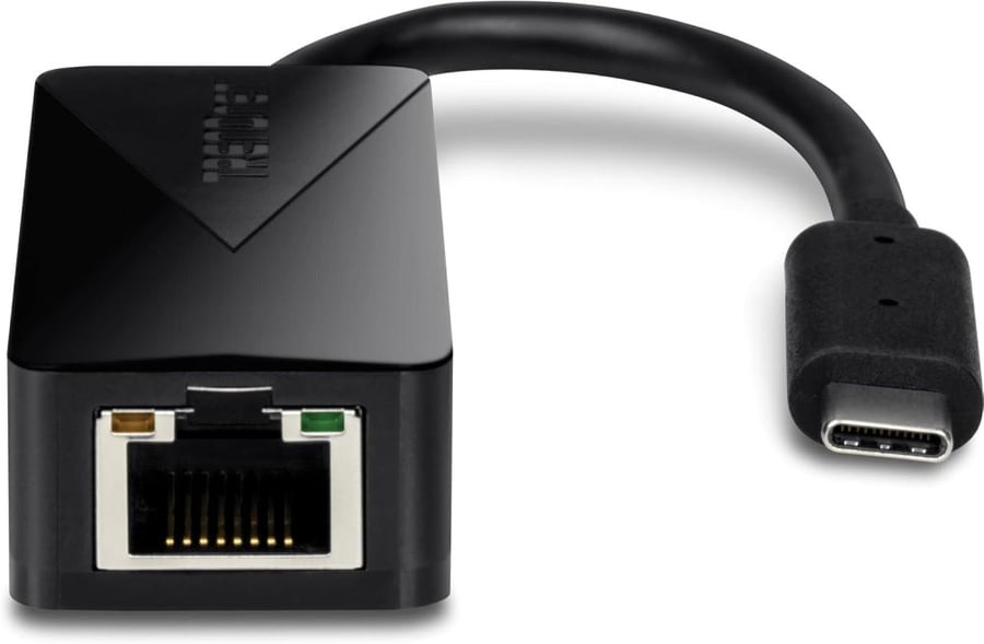 TRENDnet USB Type-C to Gigabit Ethernet LAN Wired Network Adapter for Windows & Mac, Compatible with Windows 10, and Mac OS X 10.6 and Above, Energy Saving, 5 inch length, TUC-ETG