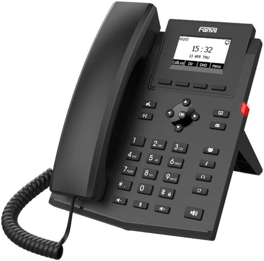 Fanvil X301W Entry Level WiFi IP Phone Dual Band 2.4GHz & 5GHz 2 SIP Lines HD Voice 132x64 LCD Display VoIP Desk Phone, Black | Fanvil-X301W