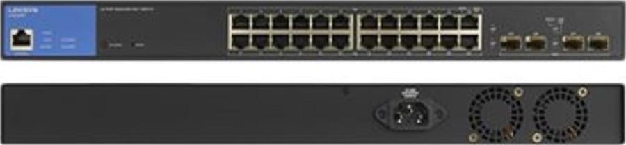 Linksys 24 Port Managed Gigabit PoE+ Switch with 4x 1G SFP, 250W, TAA Compliant, VLAN Tagging, Port Security, ACL | LGS328PC-EU