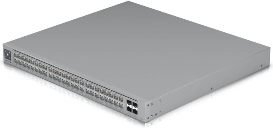 Ubiquiti Pro Max 48 PoE Network Switch, 1.3" Touchscreen, 32x GbE RJ45 ports, 224 Gbps Switching Capacity, 720W Total Available PoE, SGCC Steel Material, Black | USW-Pro-Max-48-PoE (720W)
