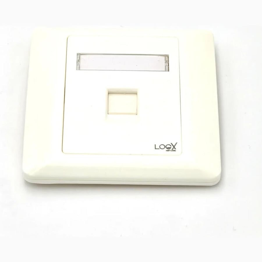 لوجكس فيش جداري مخرج واحد (Faceplate 1 Port) - كود LXA10