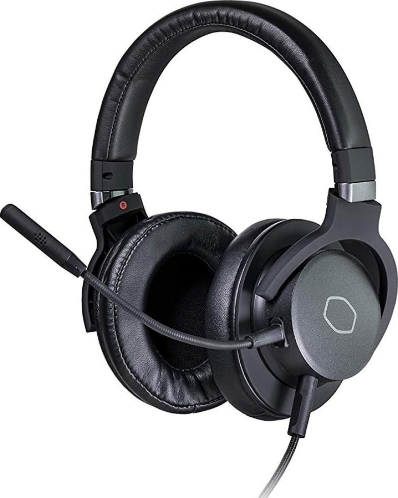 Cooler Master MH752 7.1 Virtual Surround Sound, Detachable Boom Mic and USB Control Box, 40mm Neodymium Driver, PU Leather and Foam Cushion, Omni-Direction, Wired Gaming Headset (Black) | MH752