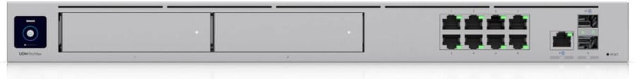 Ubiquiti Dream Machine Pro Max Switch, 8x GbE RJ45 & 1x 10G SFP+ LAN Ports, Up to 5Gbps IDS/IPS Throughput, 1.3" Touchscreen, Quad-Core ARM Cortex-A57, White | UDM-PRO-MAX