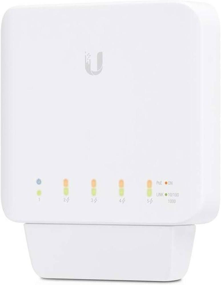Ubiquiti Networks UniFi Switch Flex 5-Port Managed Gigabit PoE Network Switch, Works Indoors and Outdoors, Flexible Mounting Options, Magnetic Backing, 1 x PoE++ Port, 4 x PoE Ports | USW-Flex