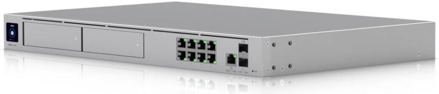 Ubiquiti Dream Machine Pro Max Switch, 8x GbE RJ45 & 1x 10G SFP+ LAN Ports, Up to 5Gbps IDS/IPS Throughput, 1.3" Touchscreen, Quad-Core ARM Cortex-A57, White | UDM-PRO-MAX