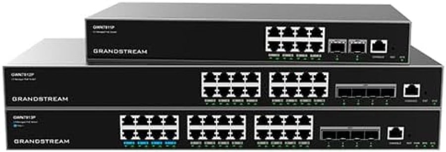 Grandstream GWN7812P Layer 3 Managed Network Switch | 16-Port Gigabit PoE+ (240W) | 4x 10G SFP+ Uplink | Enterprise Cloud Managed Switch | VLAN, QoS, Security, Stacking Support