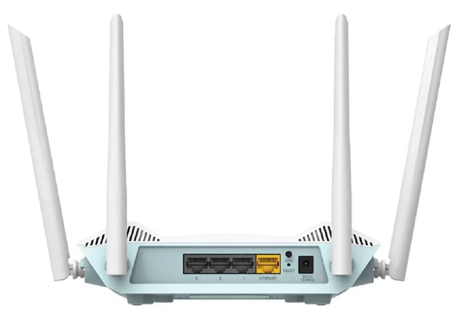 D-Link Eagle Pro AI AX1500 Smart Router, AI Based Mesh, Wi-Fi 6, Traffic Optimisers, Up to 1201Mbps (5GHz) / 300Mbps (2.4GHz) Speeds, WPA3 Wireless Security, MU MIMO, White | R15