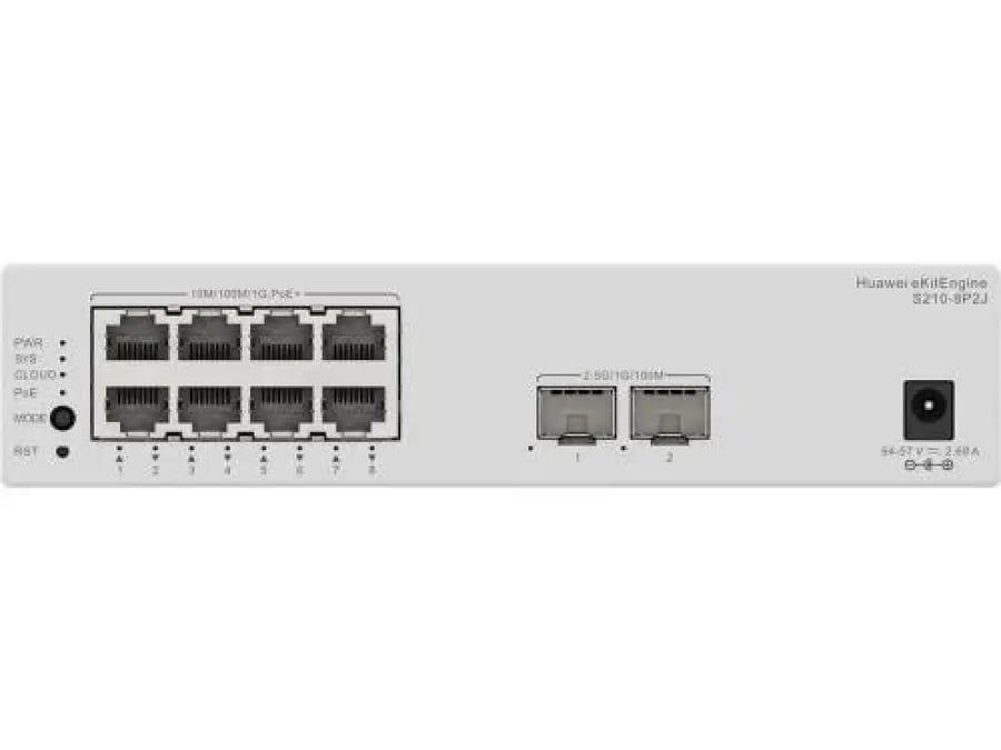 سويتش 8 منافذ Gigabit PoE+ مع 2×2.5GE SFP
