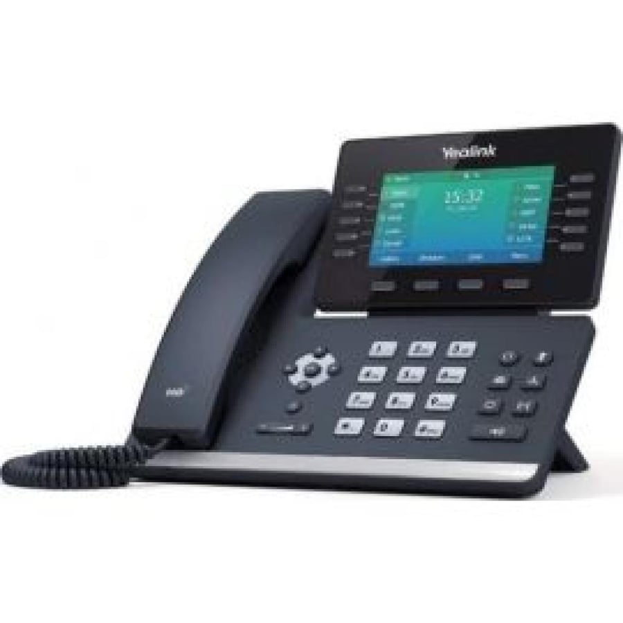 Yealink T54W 4.3 Inch Color Display Business IP Phone Wi-Fi 802.11ac Bluetooth, 16 VoIP Accounts, Dual-Port Gigabit Ethernet, PoE Support, Classic Grey