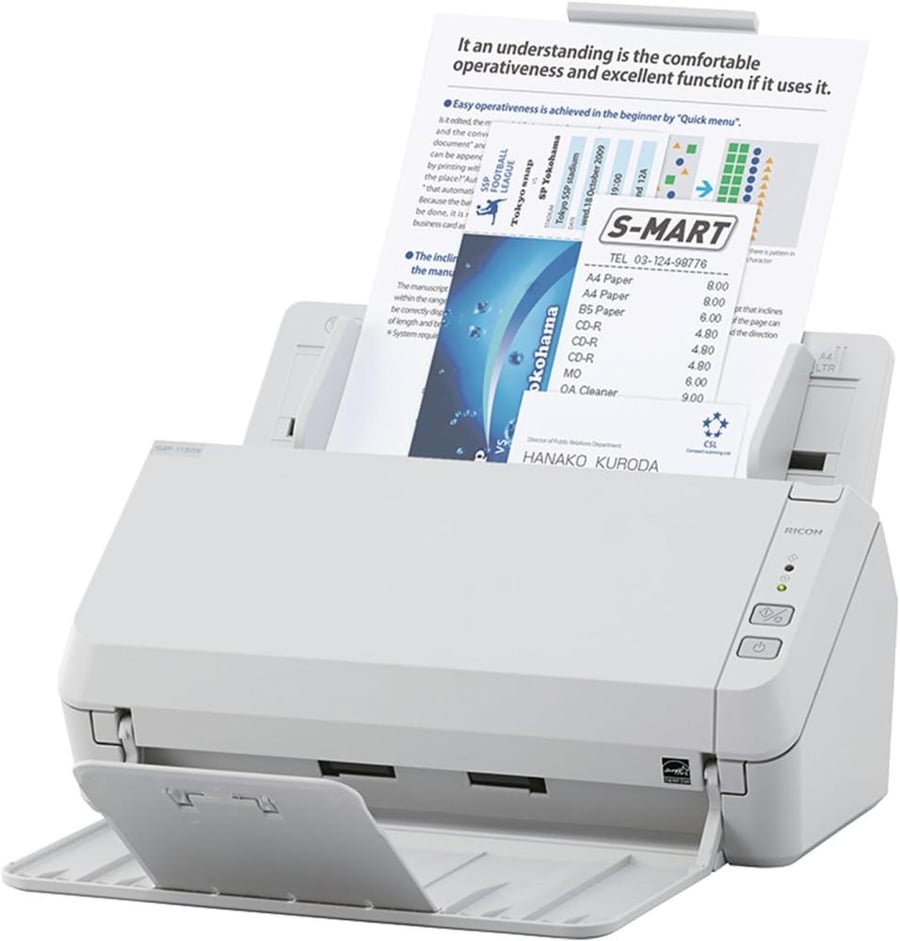 RICOH SP-1130N Price Performing, Network Enabled Color Duplex Document Scanner with Auto Document Feeder (ADF)