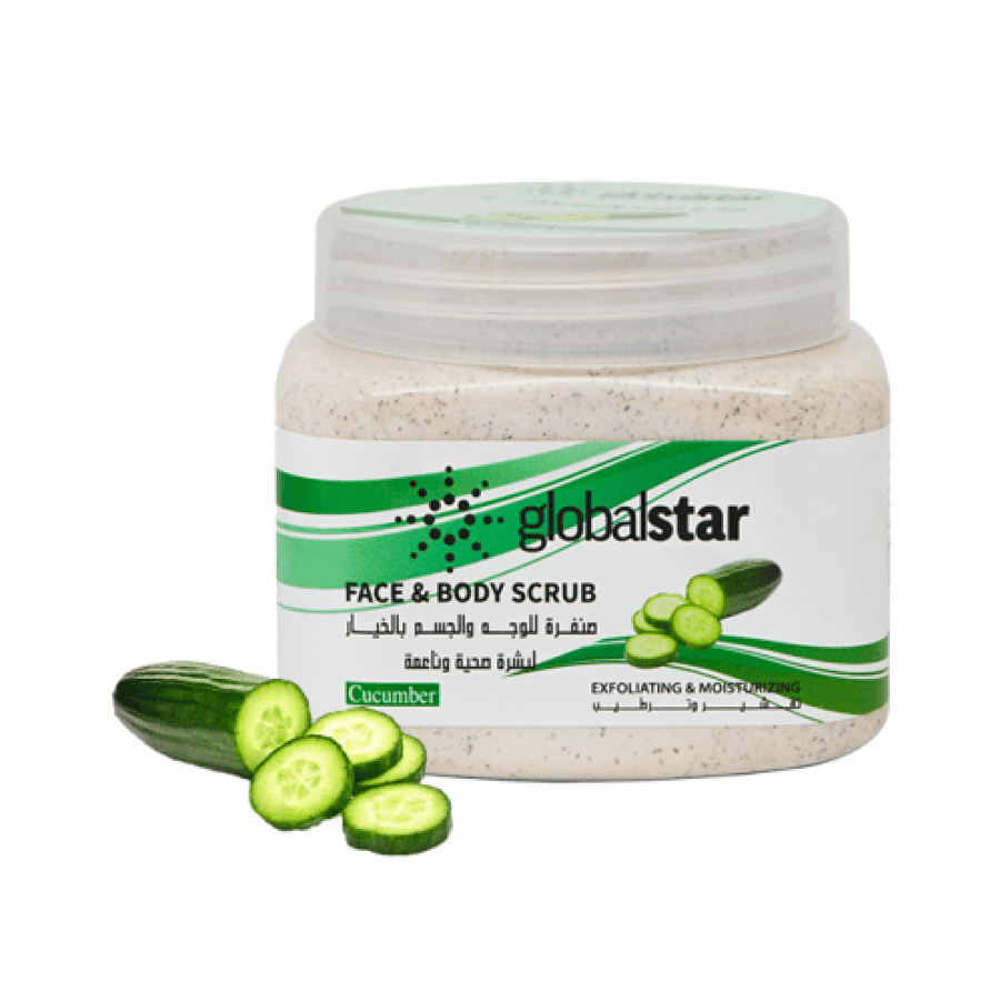 Facial and body scrub made from cucumber from Global Star - 500ml