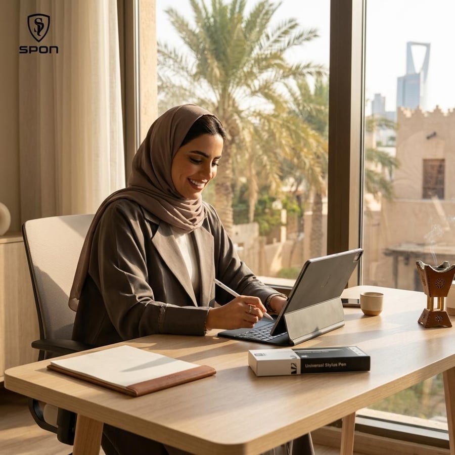 استخدام قلم سبون العالمي للكتابة والرسم على التابلت