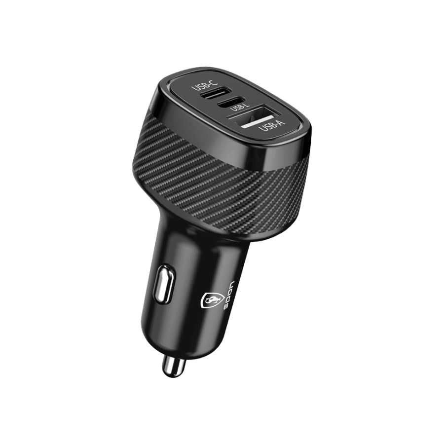 Car charger for iPhone and Type C port, 30 watts