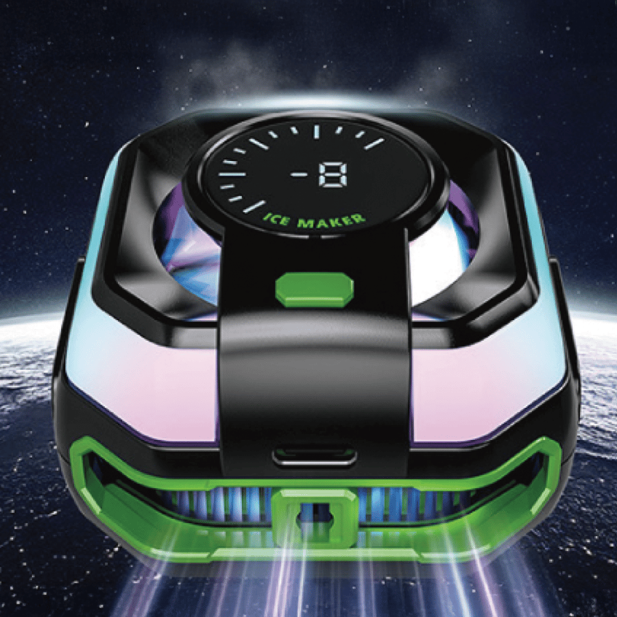 مبرد مغناطيسي للأجهزة الذكية إضاءة RGB وعرض رقمي للحرارة