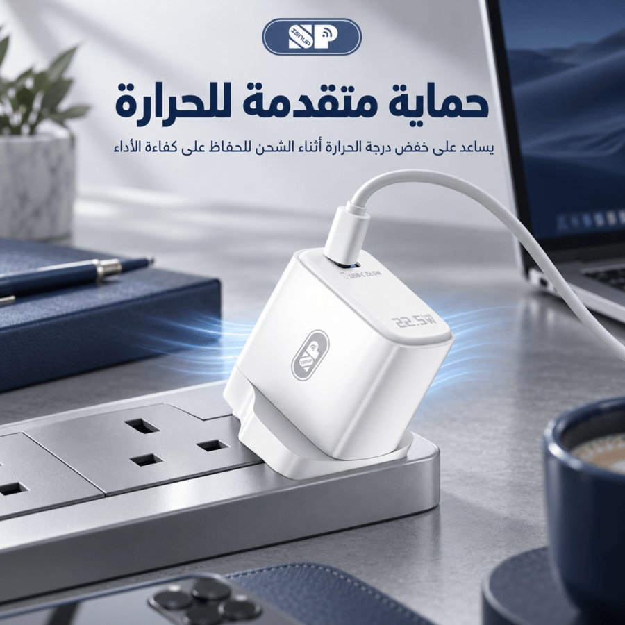 شاحن جداري ايسنوب بقوة 22.5 واط بتقنية GaN الجيل الجديد