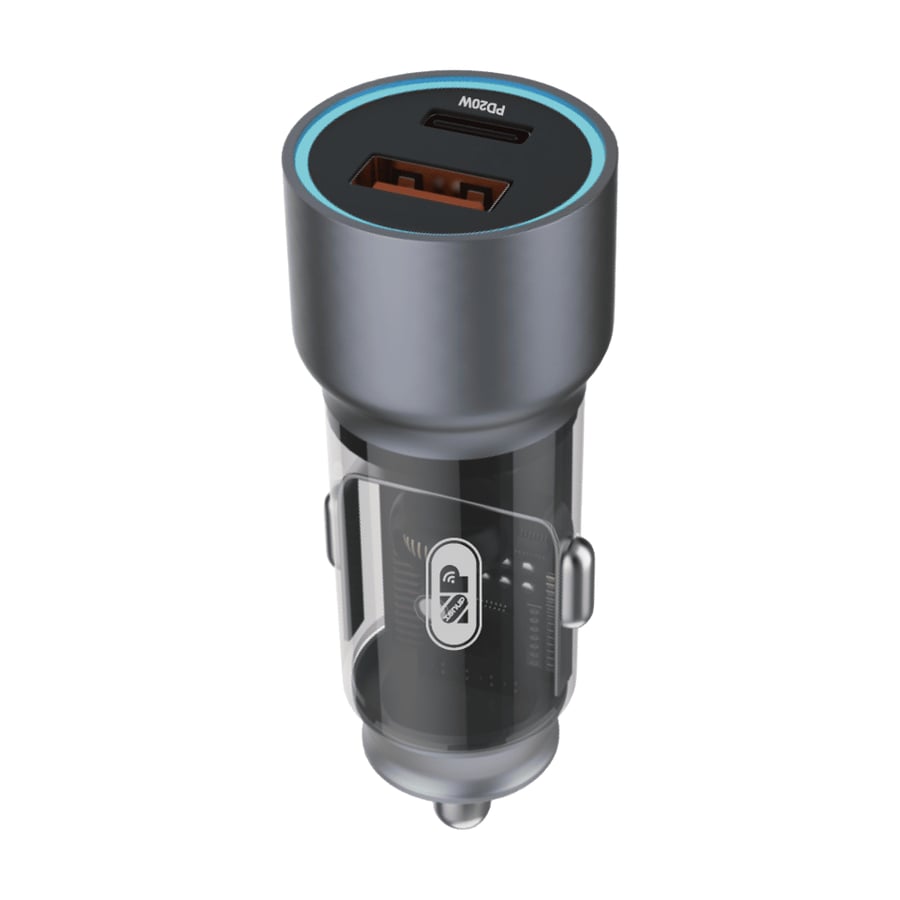شاحن سيارة سريع بمنفذين PD - USB 38W