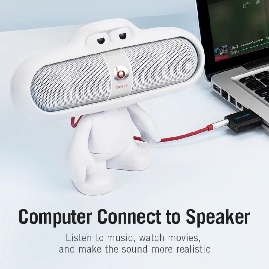 فينشن | كرت صوت خارجي محول usb الى مدخل سماعة و ميكروفون Vention | USB External Sound Card Audio Interface AUX