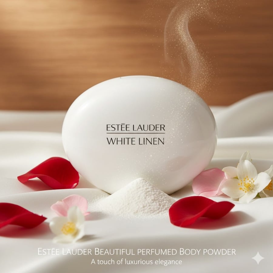 بودرة الجسم المعطرة وايت لينن من استي لودر 100 جرام