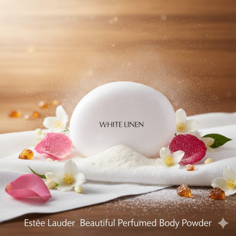 بودرة الجسم المعطرة وايت لينن من استي لودر 100 جرام