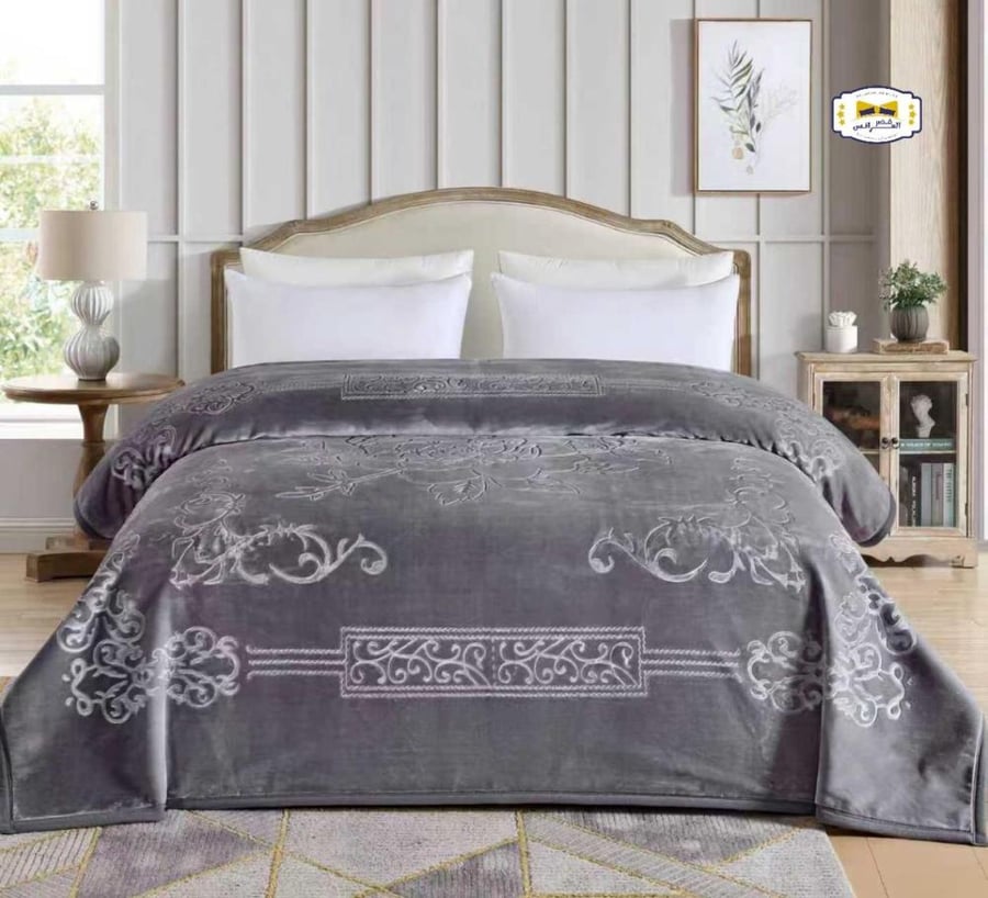 Double blanket, 6 kilograms, embroidered, double-sided
