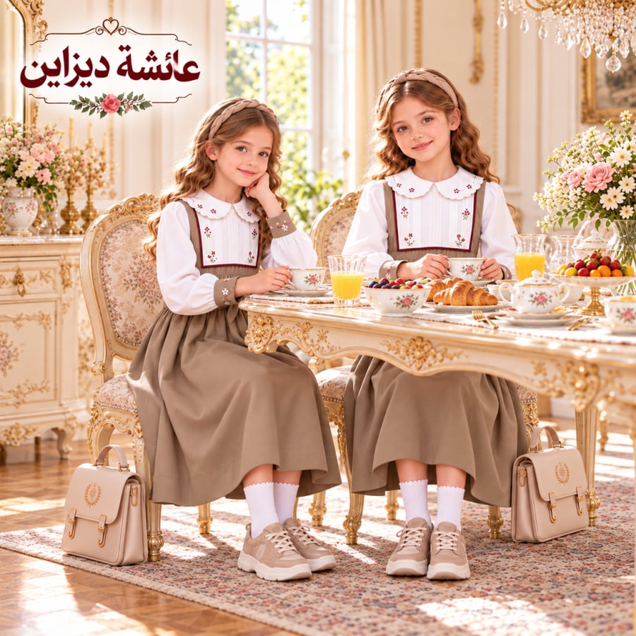 مريول بيج بالابه المطرزه