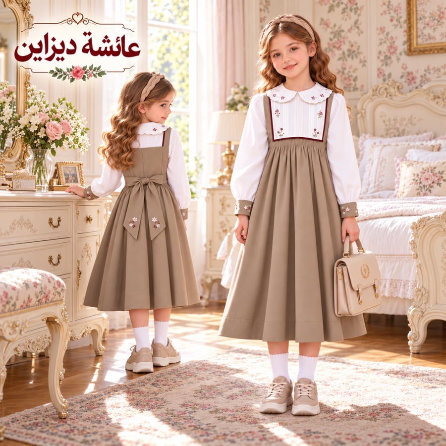 مريول بيج بالابه المطرزه