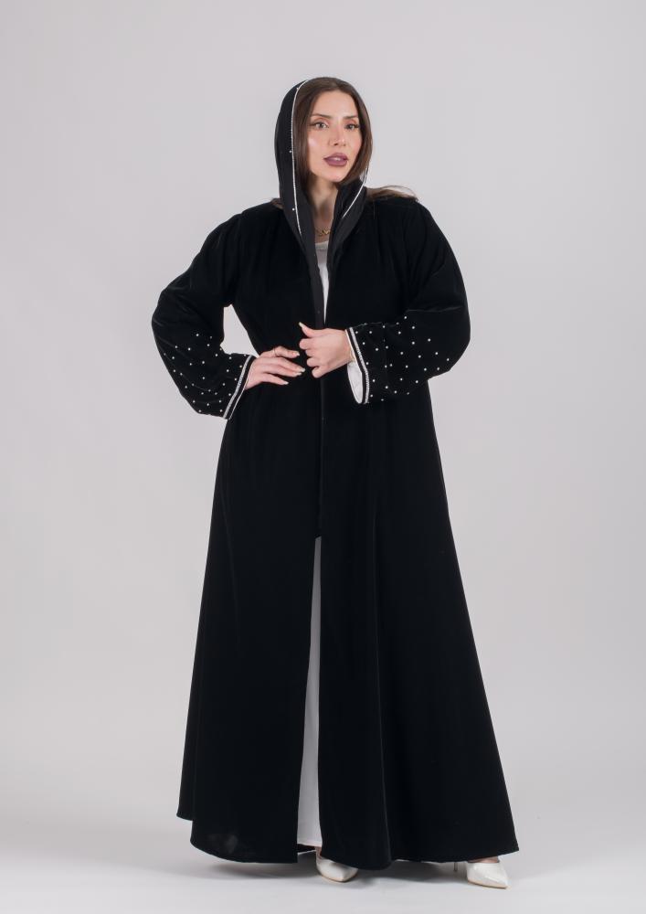 عبايه مخمل ولولو 210#