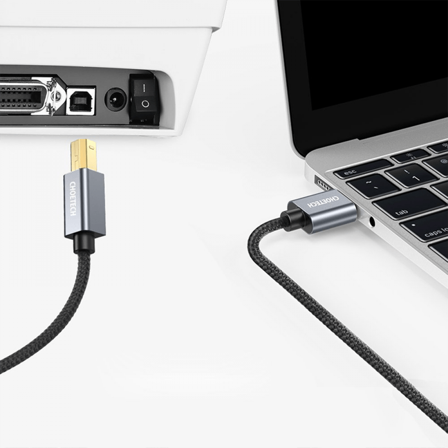 شوتيك - سلك طابعة عالي الجودة USB-A الى USB-B بطول 3م - اسود