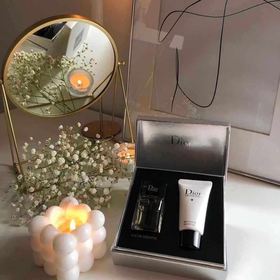 Box Dior Homme men's perfume 10 ml and lotion 20 ml