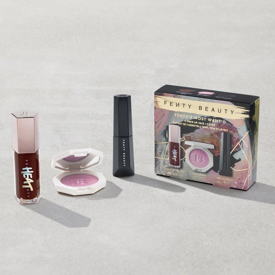Fenty Beauty trio highlighter - gloss large size - mascara