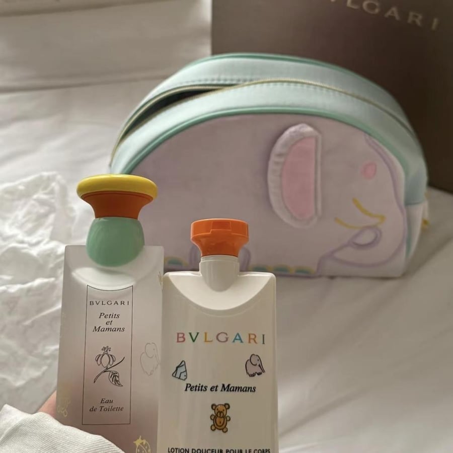أفخم هديه ولاده طقم بولغاري اطفال عطر 100 مل ولوشن 75 مل مع شنطه وكيس بلغري